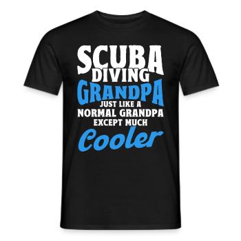 Scuba Diving Gift Underwater Scuba Diver - Men's T-Shirt - black - Front - AI Model Male 178 light (178cm)