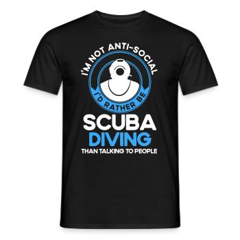 Sporttauchen Geschenk Unterwasser Sporttaucher - Männer T-Shirt - Schwarz - Vorne - AI Model Male 178 light (178cm)