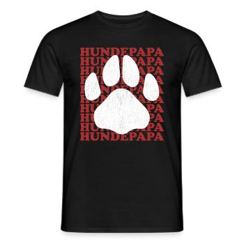 Dog Papa Dogs Master Dog Owner Gift - Men's T-Shirt - black - Front - AI Model Male 178 light (178cm)