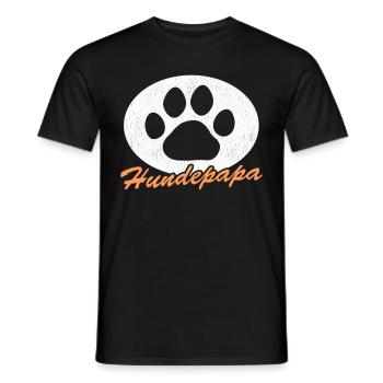 Dog Papa Master Dogs Dog Owner Gift - Men's T-Shirt - black - Front - AI Model Male 178 light (178cm)