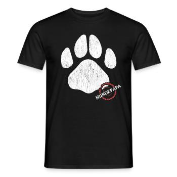 Dog Papa Master Dog Owner Dogs Gift - Men's T-Shirt - black - Front - AI Model Male 178 light (178cm)