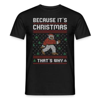 Affreux Noël | Cadeau de Noël moche - T-shirt homme - noir - Devant - AI Model Male 178 light (178cm)