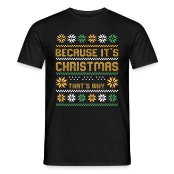 Noël moche Cadeau de Noël moche - T-shirt homme - noir - Devant - AI Model Male 178 light (178cm)