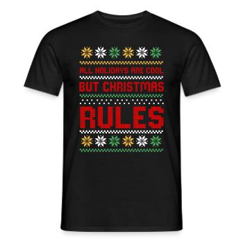 Affreux Noël | Cadeau de Noël moche - T-shirt homme - noir - Devant - AI Model Male 178 light (178cm)