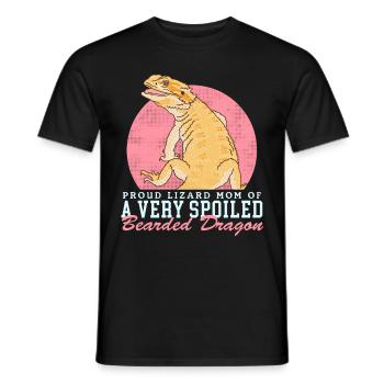 Bearded Dragon Mom | Bearded Dragons Reptiles Gift - Men's T-Shirt - black - Front - AI Model Male 178 light (178cm)