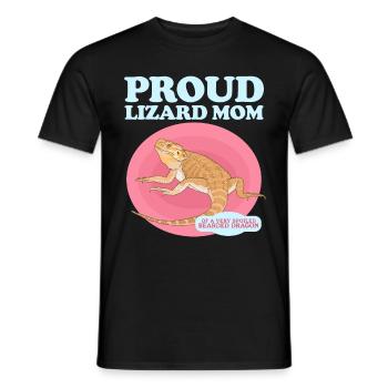 Bearded Dragon Mom Bearded Dragons Reptiles Gift - Men's T-Shirt - black - Front - AI Model Male 178 light (178cm)