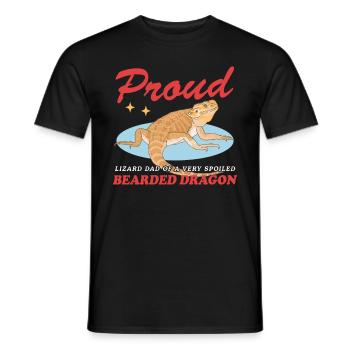 Bearded Dragon Dad Bearded Reptiles Gift - Men's T-Shirt - black - Front - AI Model Male 178 light (178cm)