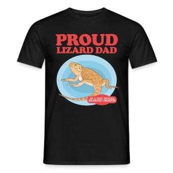 Bearded Dragon Dad Bearded Dragon Reptiles Gift - Men's T-Shirt - black - Front - AI Model Male 178 light (178cm)