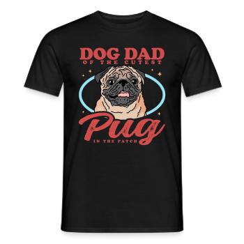 Mops Dad | Hundeliebhaber Hundebesitzer Geschenk - Männer T-Shirt - Schwarz - Vorne - AI Model Male 178 light (178cm)