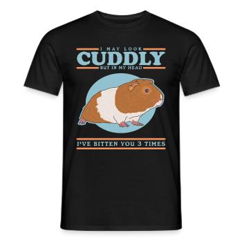 Guinea Pig Guinea Pig Gift - Men's T-Shirt - black - Front - AI Model Male 178 light (178cm)