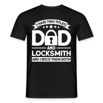 Locksmith Lock Picking Employee Locksmith - Men's T-Shirt - black - Front - AI Model Male 178 light (178cm)