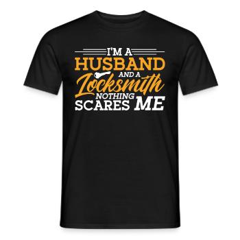 Locksmith Lock Picking Employee Locksmith - Men's T-Shirt - black - Front - AI Model Male 178 light (178cm)