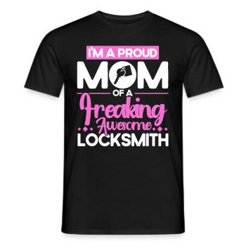 Locksmith Lock Picking Employee Locksmith - Men's T-Shirt - black - Front - AI Model Male 178 light (178cm)