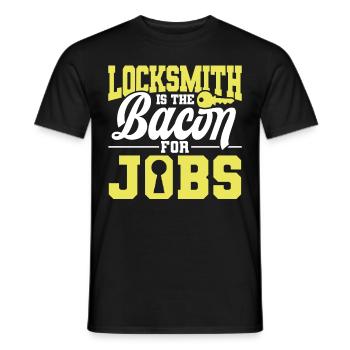 Locksmith Lock Picking Employee Locksmith - Men's T-Shirt - black - Front - AI Model Male 178 light (178cm)