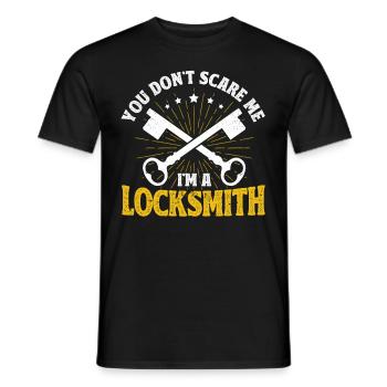 Serrurier crochetage serrurerie employé serrurier - T-shirt homme - noir - Devant - AI Model Male 178 light (178cm)