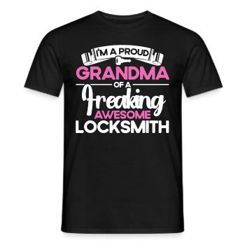 Locksmith Lock Picking Employee Locksmith - Men's T-Shirt - black - Front - AI Model Male 178 light (178cm)