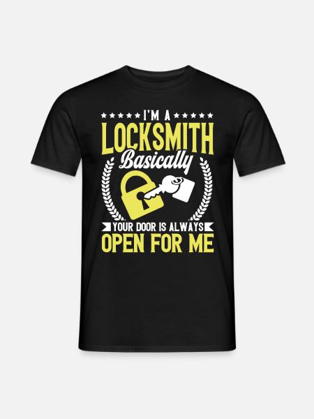 Locksmith Lock Picking Employee Locksmith - Men's T-Shirt - black