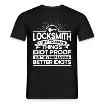 Locksmith Lock Picking Employee Locksmith - Men's T-Shirt - black - Front - AI Model Male 178 light (178cm)
