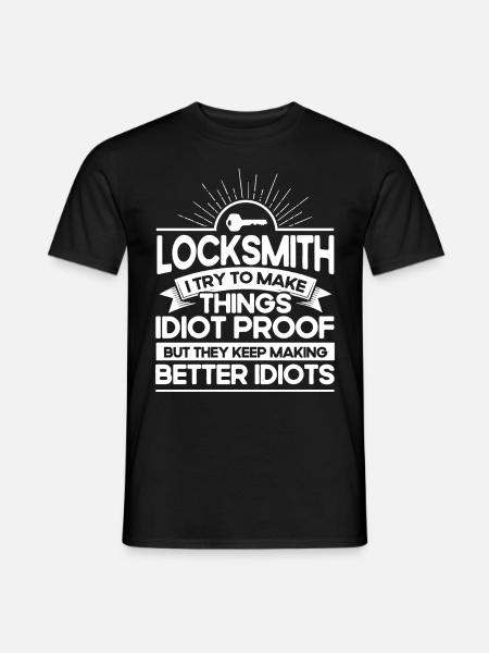 Locksmith Lock Picking Employee Locksmith - Men's T-Shirt - black