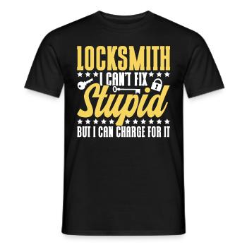 Locksmith Lock Picking Employee Locksmith - Men's T-Shirt - black - Front - AI Model Male 178 light (178cm)