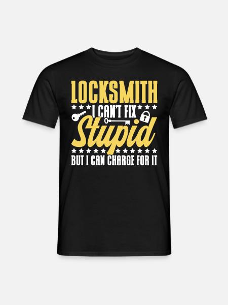 Locksmith Lock Picking Employee Locksmith - Men's T-Shirt - black