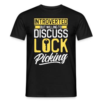Locksmith Lock Picking Employee Locksmith - Men's T-Shirt - black - Front - AI Model Male 178 light (178cm)