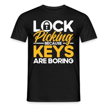 Locksmith Lock Picking Employee Locksmith - Men's T-Shirt - black - Front - AI Model Male 178 light (178cm)