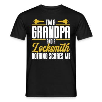 Locksmith Lock Picking Employee Locksmith - Men's T-Shirt - black - Front - AI Model Male 178 light (178cm)