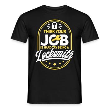 Locksmith Lock Picking Employee Locksmith - Men's T-Shirt - black - Front - AI Model Male 178 light (178cm)