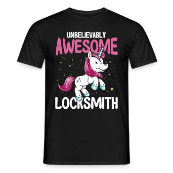 Locksmith Lock Picking Employee Locksmith - Men's T-Shirt - black - Front - AI Model Male 178 light (178cm)
