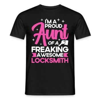 Locksmith Lock Picking Employee Locksmith - Men's T-Shirt - black - Front - AI Model Male 178 light (178cm)