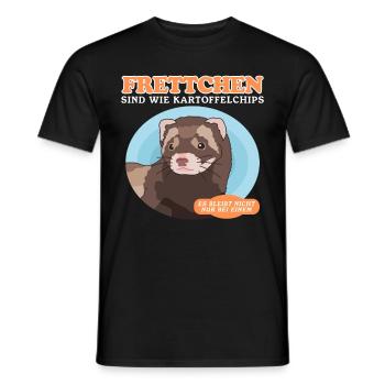 Frettchen Besitzer Ferret Marder Geschenk - Männer T-Shirt - Schwarz - Vorne - AI Model Male 178 light (178cm)