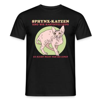 Sphynx Cat Propriétaire de chat Cadeau de propriétaire de chat - T-shirt homme - noir - Devant - AI Model Male 178 light (178cm)
