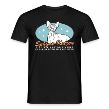 Sphynx Cat Cat Holder Cat Owner Gift - Men's T-Shirt - black - Front - AI Model Male 178 light (178cm)