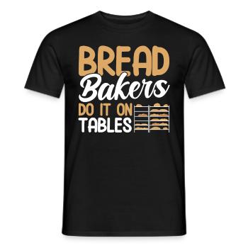 Pain Cuisson Cadeau Boulangerie Citation Boulanger - T-shirt homme - noir - Devant - AI Model Male 178 light (178cm)