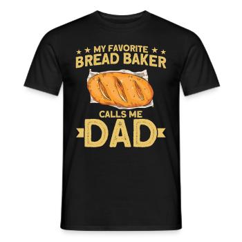 Bread Baking Gift Bakery Quote Baker - Men's T-Shirt - black - Front - AI Model Male 178 light (178cm)