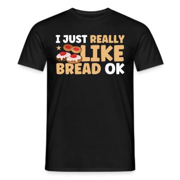 Pain Cuisson Cadeau Boulangerie Citation Boulanger - T-shirt homme - noir - Devant - AI Model Male 178 light (178cm)
