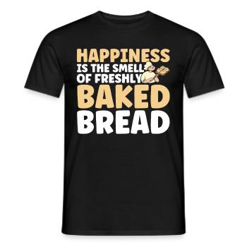 Pain Cuisson Cadeau Boulangerie Citation Boulanger - T-shirt homme - noir - Devant - AI Model Male 178 light (178cm)
