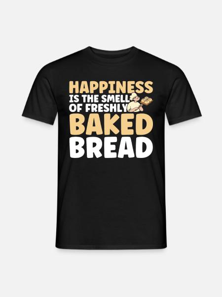 Brotbacken Geschenk Bäckerei Zitat Bäcker - Männer T-Shirt - Schwarz