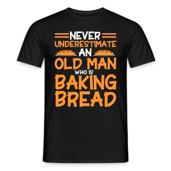 Pain Cuisson Cadeau Boulangerie Citation Boulanger - T-shirt homme - noir - Devant - AI Model Male 178 light (178cm)