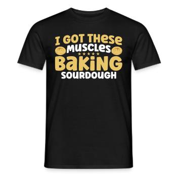 Pain Cuisson Cadeau Boulangerie Citation Boulanger - T-shirt homme - noir - Devant - AI Model Male 178 light (178cm)