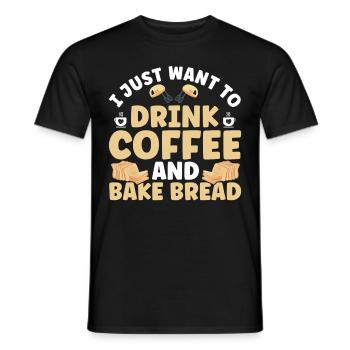 Pain Cuisson Cadeau Boulangerie Citation Boulanger - T-shirt homme - noir - Devant - AI Model Male 178 light (178cm)