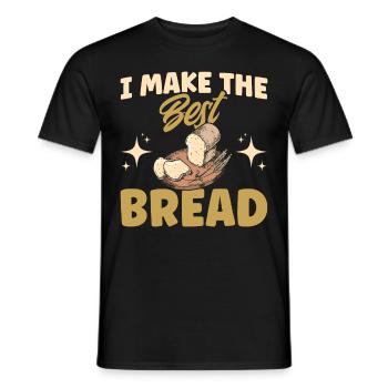 Pain Cuisson Cadeau Boulangerie Citation Boulanger - T-shirt homme - noir - Devant - AI Model Male 178 light (178cm)