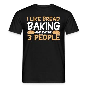 Pain Cuisson Cadeau Boulangerie Citation Boulanger - T-shirt homme - noir - Devant - AI Model Male 178 light (178cm)