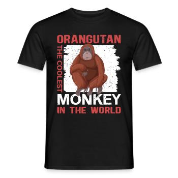 Singes orangs-outans Cadeau Orang-outan - T-shirt homme - noir - Devant - AI Model Male 178 light (178cm)