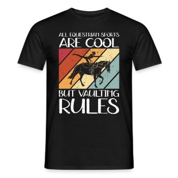 Vaulting Horses Equestrian Sport Equestrian Gift - Men's T-Shirt - black - Front - AI Model Male 178 light (178cm)