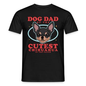 Chihuahua Dad Hundebesitzer Hunde Geschenk - Männer T-Shirt - Schwarz - Vorne - AI Model Male 178 light (178cm)