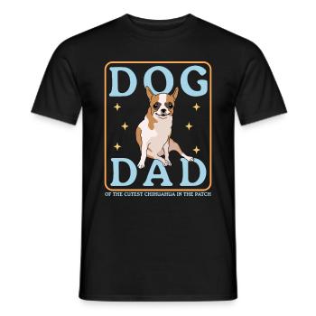 Chihuahua Dad Hundebesitzer Hundepapa Geschenk - Männer T-Shirt - Schwarz - Vorne - AI Model Male 178 light (178cm)