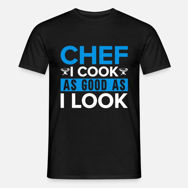 Küchenchef Spruch Geschenk Lustig Koch - Männer T-Shirt - Schwarz