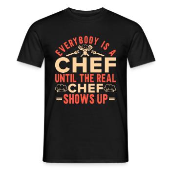 Citazione dello chef Regalo Chef divertente - T-shirt uomo - nero - Fronte - AI Model Male 178 light (178cm)